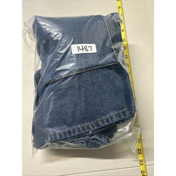 Fashion Nova Blue Jeans Size 13 High Rise Cargo Baggy Loose Y2K 90s Aesthetic - Picture 14 of 14